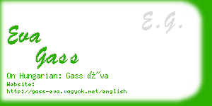 eva gass business card